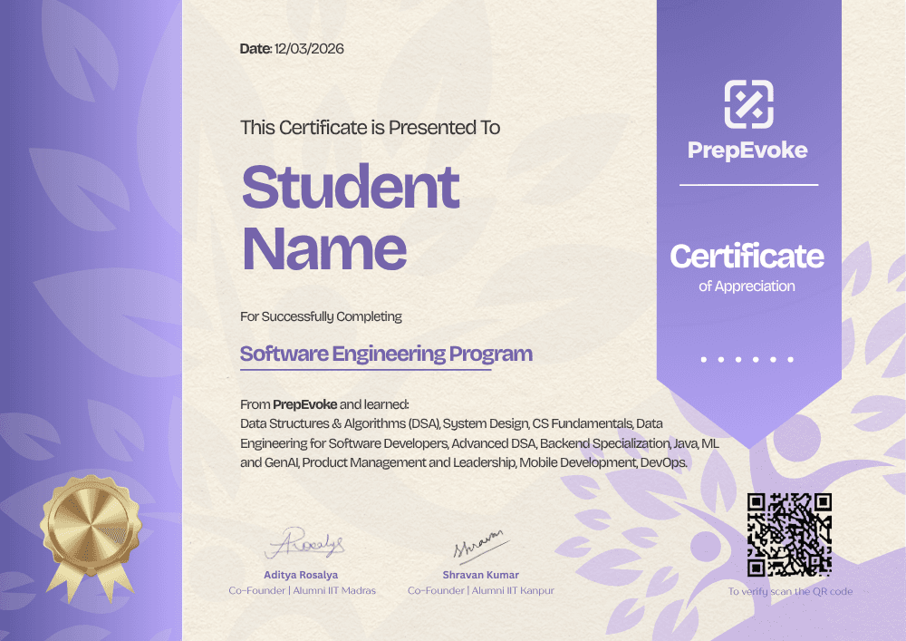 PrepEvoke certificate of completion